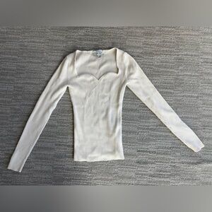 & Other Stories Cream Ribbed Knit